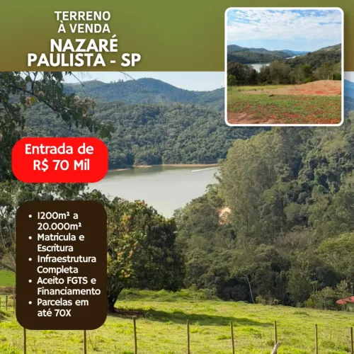 Terreno no Interior de São Paulo - SP com Água e Energia ao lado da Estrada!
