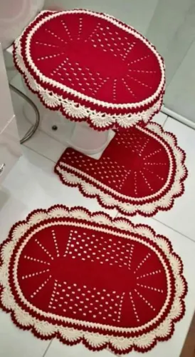 Jogo de banheiro em crochê
