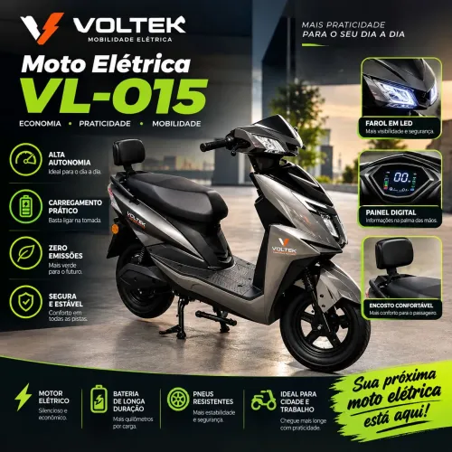 ? Moto Elétrica Voltek VL-015 | Economia e Praticidade