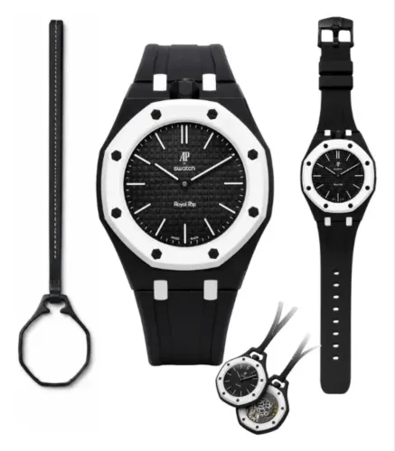 RELÓGIO AP X SWATCH OCHO NEGRO ROYAL POP