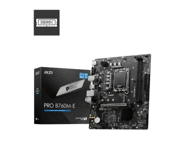 Placa-Mãe MSI PRO B760M-E, DDR5, Socket LGA 1700