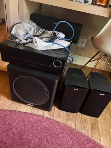 Vendo Conjunto de Caixas Laterais Central e Subwoof da Poolk