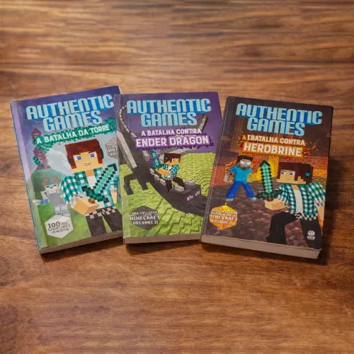 Kit com 3 Livros Trilogia Minecraft Authentic Games