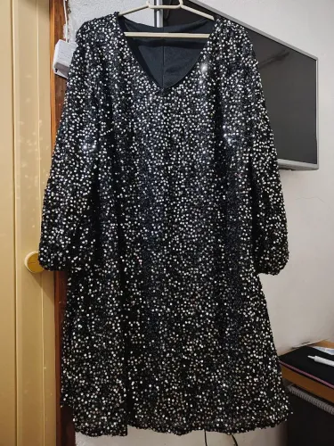 Vestido de paetê tamanho G2 plus size