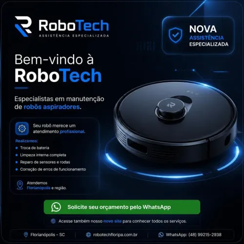 ? RoboTech Floripa ? manutenção especializada em robôs aspiradores.