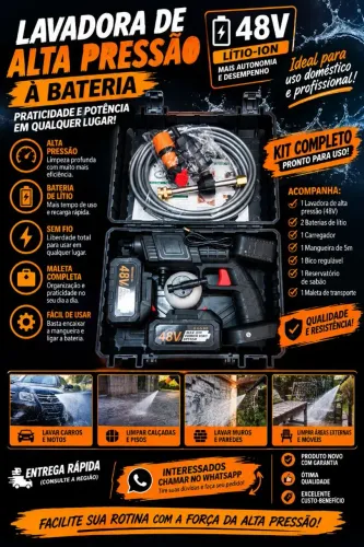 Lavadora de alta pressão portátil