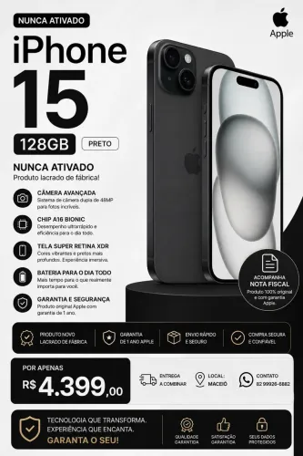 iPhone 15 nunca ativado