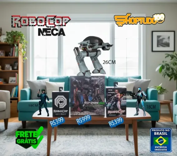 Neca Robocop, estoque atualizado, escolha o seu personagem