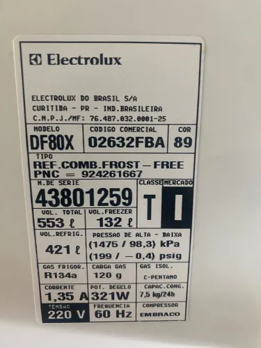 Geladeira Electrolux 553 litros