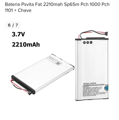 Bateria Psvita Fat 2210mah Sp65m Pch 1000 Pch 1101 + Chave