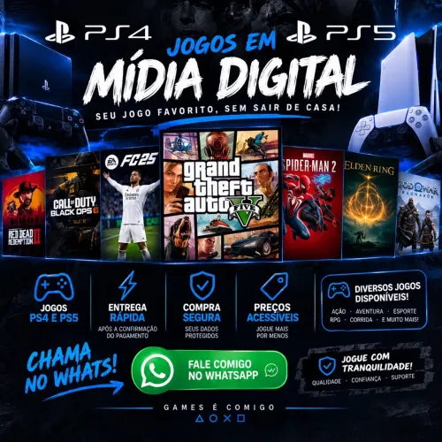 Jogos ps4 e ps5 mídia digital
