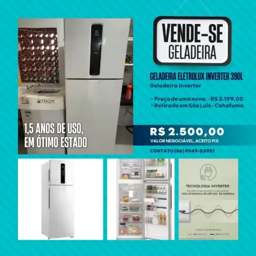Geladeira Eletrolux Inverter 390L