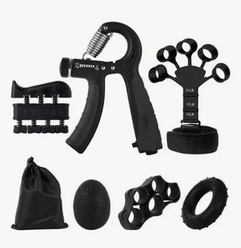 Kit 7 Pçs Hand Grip Aperto Dedos Mãos Punho Fitness Exercicio Fisioterapia Treino z1542
