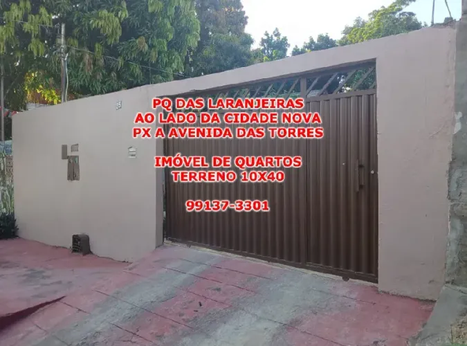 PQ DAS LARANJEIRAS, Imóvel DE 03 Qtos com Terreno Medindo 10x40
