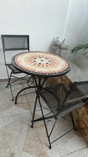 Mesa ferro varanda 