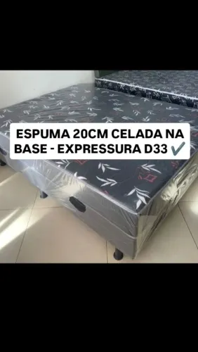 Cama box casal Conjugada - Espuma 20cm D33 + Frete grátis