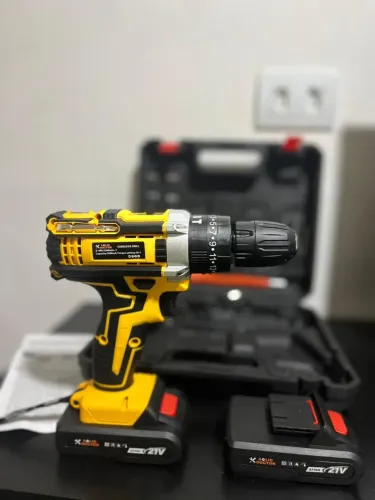 FURADEIRA PARAFUSADEIRA 21V SEM FIO BATERIA DUPLA + KIT MALE!