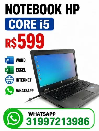 NOTEBOOK HP CORE I5 PROMOÇÃO HOJE 03/09 CCO INFORMÁTICA