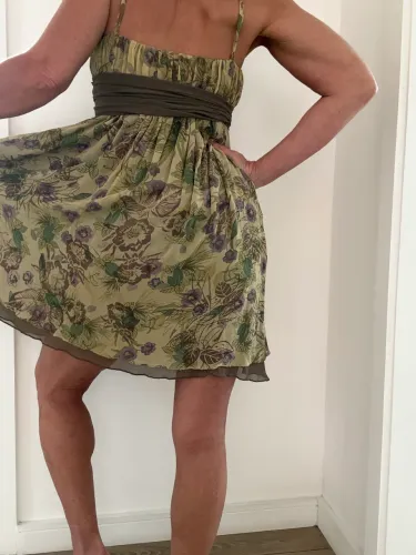 Vestido curto de seda da Animale