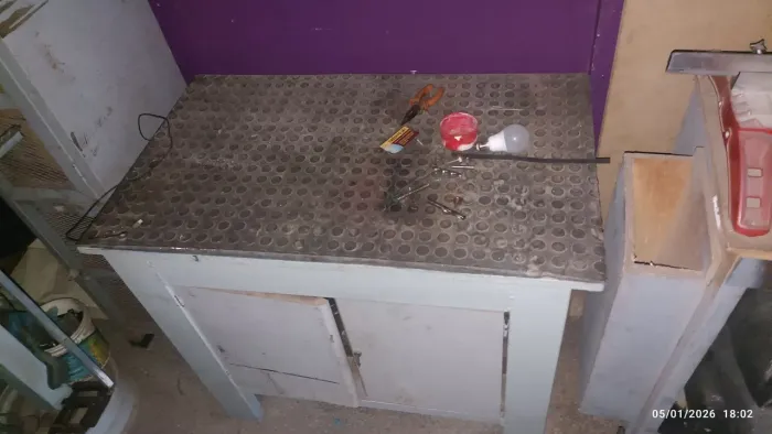 Mesa de trabalho de ferro 
