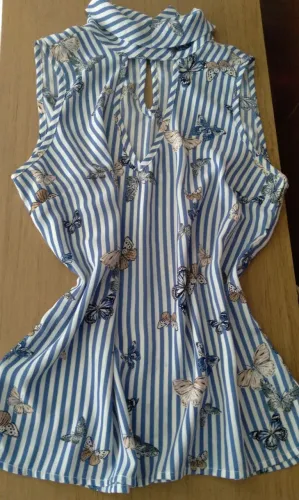 Blusa social feminina sem manga (P)