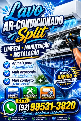 Manutenção, limpeza e instalação de ar condicionado split