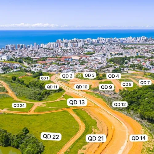 Lotes residenciais e comerciais à venda - vista para o Mar e Montanhas - Guarapari - ES