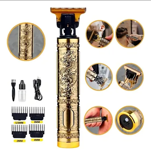 Máquina Cortar Cabelo Profissional Bivolt Sem Fio Aço Inox Coba Recarregável