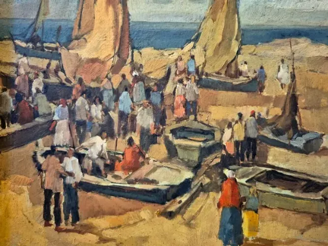 geraldo castro óleo sobre tela c/ moldura (59,5 x 49,5 cm)
