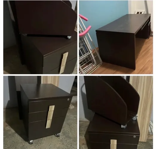 Mesa + Escrivaninha +  3 gavetas MDF