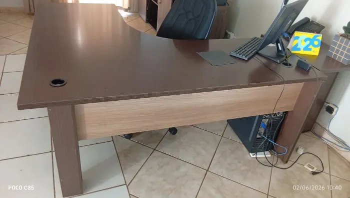 Conjunto mesa estação de trabalho V 60Lx140Cx72A GAVETEIRO 45LX60C