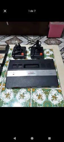 Atari com dois controles e 13 fitas  Aceitamos OLX PAY 