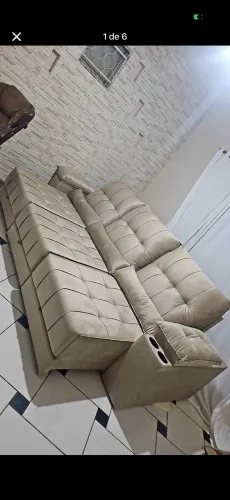 Sofá Retrátil Bege