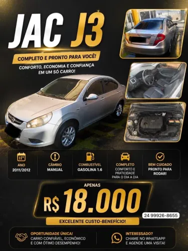 JAC J3 Turin Sedan 1.4 16V 4P Mec. 2012