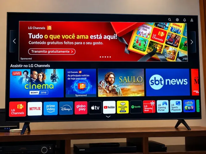 Smart Tv LG 65' HDR - Modelo UP7750 (com NF e controle SmartMagic Original)