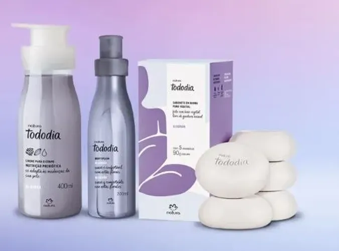 Kit Tododia Algodão com Hidratante, Body Splash e Sabonete em Barra
