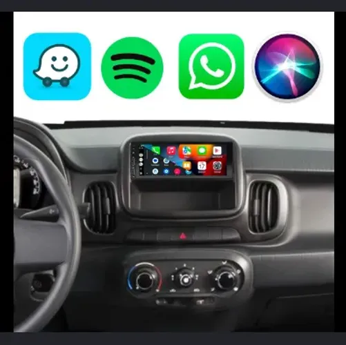 Central Multimidia Car Play Android Auto 6.8 Polegadas 1din - Top para fiat mobi e outros