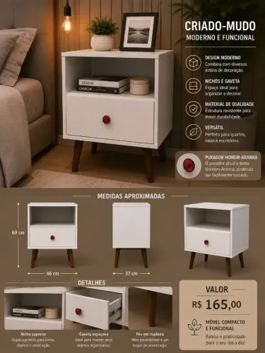 CRIADO-MUDO / MESA LATERAL MODERNA