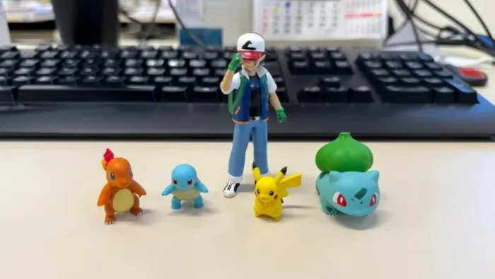 Ash (Resina) + Quarteto Inicial de Kanto (Original Bandai) escala 1/20