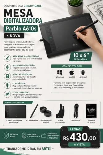 Mesa Digitalizadora Parblo A610s