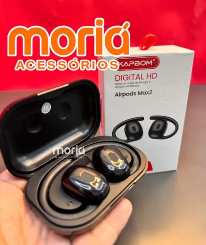 Fone de Ouvido Bluetooth Esportivo V5 com Case Recarregável Cor Preto