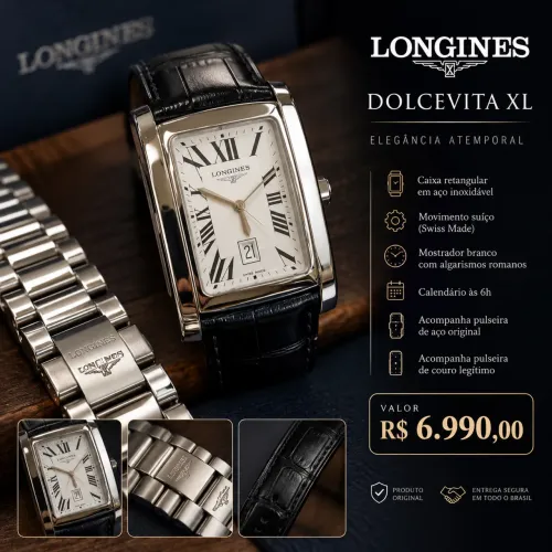 Longines DolceVita XL - Swiss Made - Clássico e Elegante
