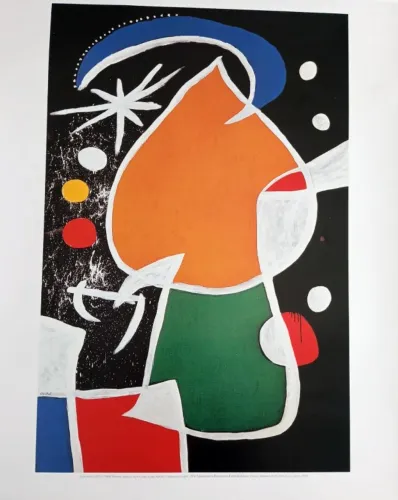 Quadro Pôster  Joan Miró - Femme Dans La Nuit (Bonn 1996)