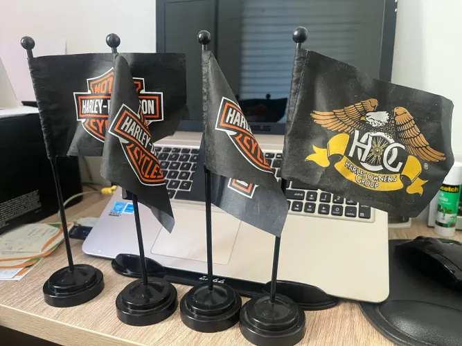 Bandeirinhas de mesa Harley Davidson e HOG