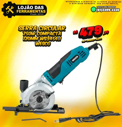 Serra Circular 750w Compacta 120mm Ws3454.1 Wesco