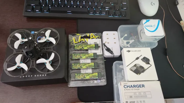 Drone meteor 75 pro com 04 lite, 4 baterias carregador e acessorios