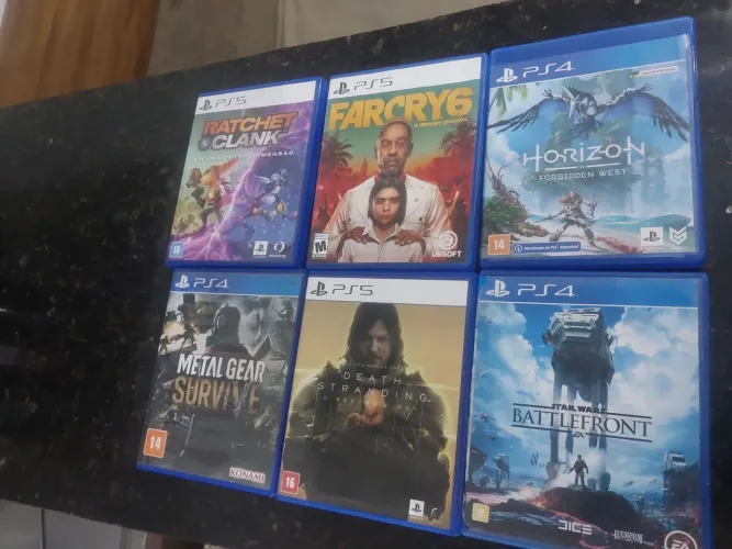 Jogos de ps5 e ps4 apartir de 50 reais