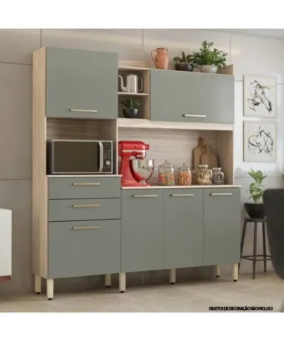 Armário cozinha 6 portas 2 gavetas