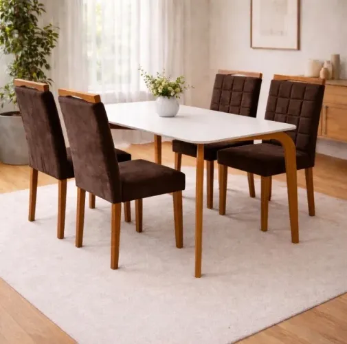 Conjunto de Jantar Ametista 4 Lugares
