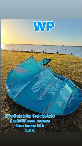 Kitesurf cabrinha Swichblade 9 m ano 2019 com barra